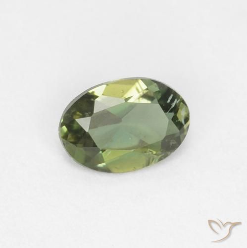 Rupin del grano Verde scuro naturale da 0.33 ct, Ovale, VS-SI