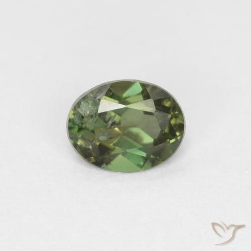 0.28ct Naturale Verde foresta Cornerupina, Ovale, VS-SI
