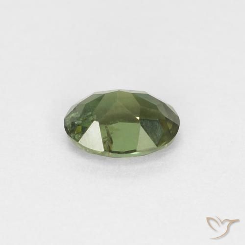 Rupin del grano Verde foresta naturale da 0.28 ct, Ovale, VS-SI