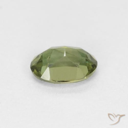 Rupin del grano Verde caldo naturale da 0.33 ct, Ovale, VS-SI