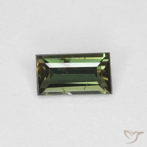 Rupin del grano Terra Verde naturale da 0.27 ct, Taglio a baguette, VS