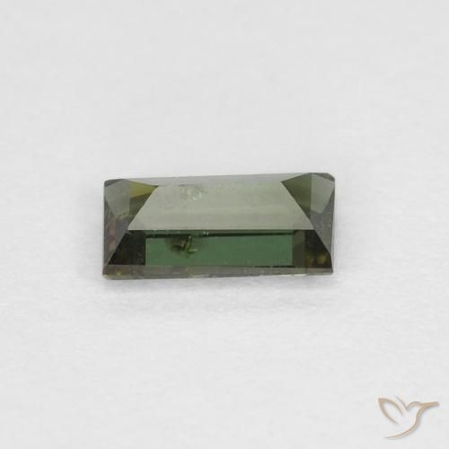 Rupin del grano Terra Verde naturale da 0.27 ct, Taglio a baguette, VS