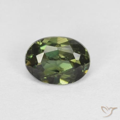0.42ct Naturale Verde marroncino Cornerupina, Ovale, VS