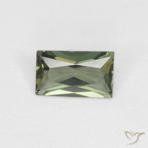 0.29ct Naturale Verde giallastro Rupin del grano, Taglio a baguette, VS