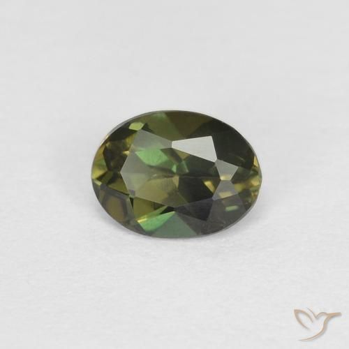 Rupin del grano Verde scuro naturale da 0.29 ct, Ovale, VVS