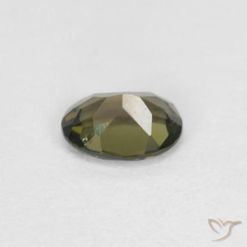 Rupin del grano Verde scuro naturale da 0.29 ct, Ovale, VVS
