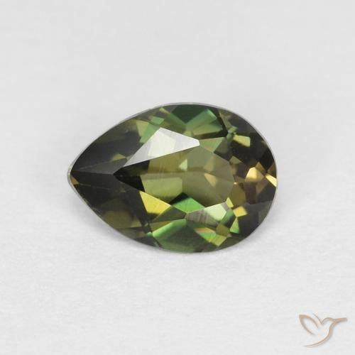 0.40ct Naturale Medium Light Green Rupin del grano, Forma a pera, VVS
