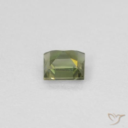 Rupin del grano Medium Dark-Green naturale da 0.20 ct, Quadrato, VVS