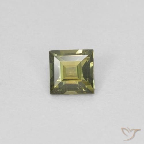 0.18ct Naturale Verde scuro Rupin del grano, Quadrato, VVS