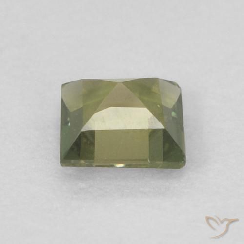 Rupin del grano Caldo bosco verde naturale da 0.18 ct, Quadrato, VVS