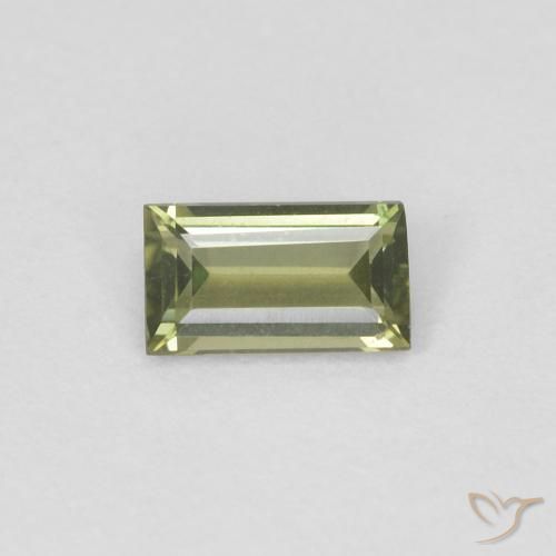 0.25ct Naturale Medium Dark-Green Rupin del grano, Taglio a baguette, VVS