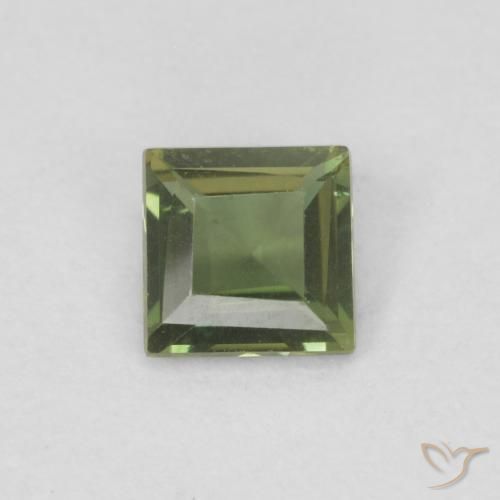 0.23ct Naturale Verde Terra Profonda Rupin del grano, Quadrato, VVS-VS
