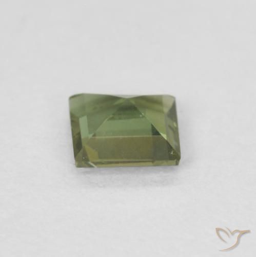 Rupin del grano Verde Terra Profonda naturale da 0.23 ct, Quadrato, VVS-VS