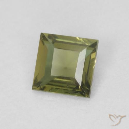 Rupin del grano Verde scuro naturale da 0.27 ct, Quadrato, VVS-VS
