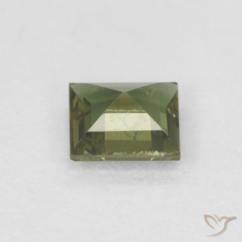 Rupin del grano Verde scuro naturale da 0.27 ct, Quadrato, VVS-VS