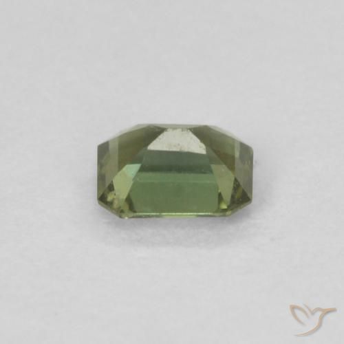 Rupin del grano Verde Terra Profonda naturale da 0.22 ct, Ottagonale / Taglio smeraldo, VVS-VS