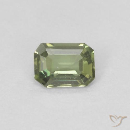 0.18ct Naturale Caldo bosco verde Cornerupina, Taglio smeraldo, VVS-VS