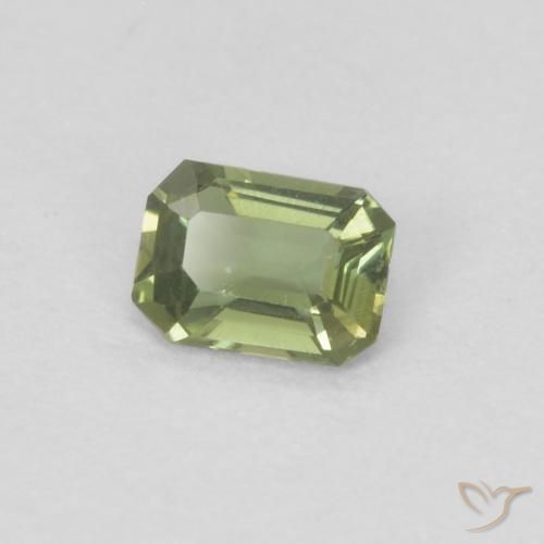 Rupin del grano Caldo bosco verde naturale da 0.18 ct, Ottagonale / Taglio smeraldo, VVS-VS