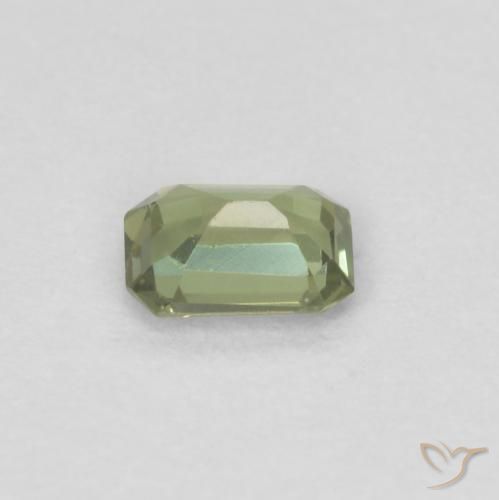 Rupin del grano Caldo bosco verde naturale da 0.18 ct, Ottagonale / Taglio smeraldo, VVS-VS
