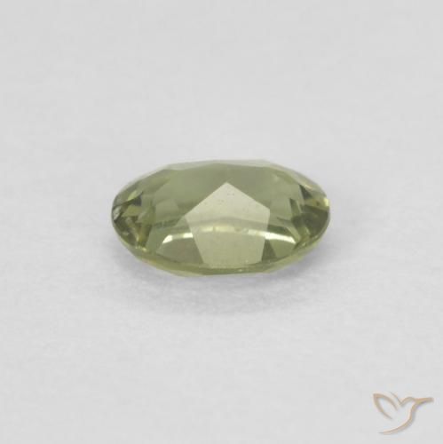 Rupin del grano Verde chiaro naturale da 0.22 ct, Taglio ovale, VVS-VS