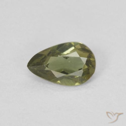 0.24ct Naturale Verde scuro Cornerupina, Forma a pera, VVS-VS