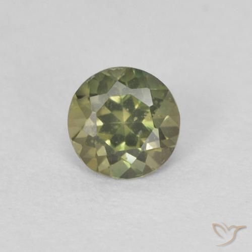 0.21ct Naturale Verde giallastro Rupin del grano, Rotondo, VVS-VS