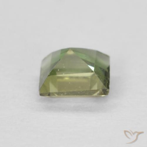 Rupin del grano Caldo bosco verde naturale da 0.15 ct, Quadrato, VVS