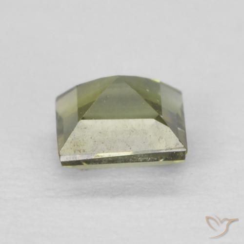 Rupin del grano Caldo bosco verde naturale da 0.20 ct, Quadrato, VVS