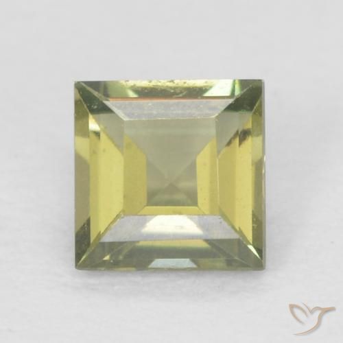 0.23ct Naturale Verde giallastro Rupin del grano, Quadrato, VVS