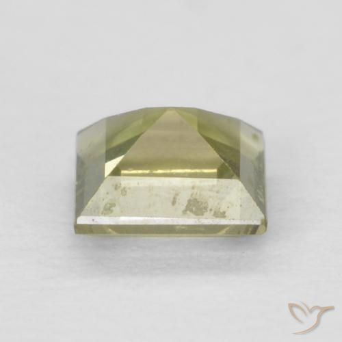 Rupin del grano Verde giallastro naturale da 0.23 ct, Quadrato, VVS