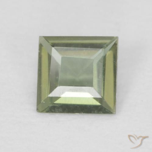0.13ct Naturale Medium Dark-Green Cornerupina, Quadrato, VVS