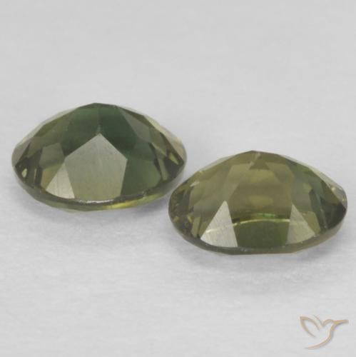Gemme di Rupin del grano Verde giallastro naturale da 0.50 ct, Ovale, VVS-VS