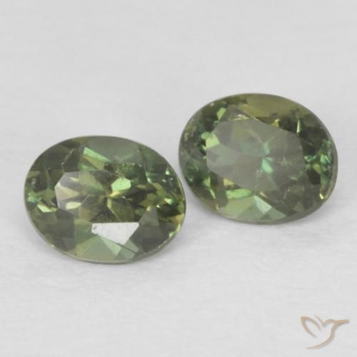 Gemme di Rupin del grano Caldo bosco verde naturale da 0.36 ct, Ovale, VS
