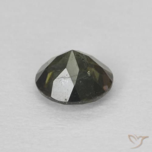 Rupin del grano Verde terroso naturale da 0.21 ct, Rotondo, VS