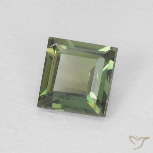 Rupin del grano Verde caldo naturale da 0.21 ct, Quadrato, VS