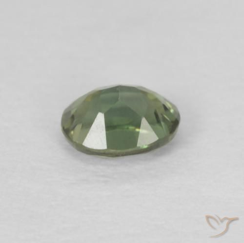Rupin del grano Verde foresta chiaro naturale da 0.17 ct, Ovale, VS