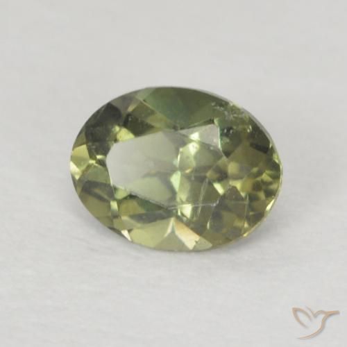 Rupin del grano Verde chiaro naturale da 0.25 ct, Ovale, VS