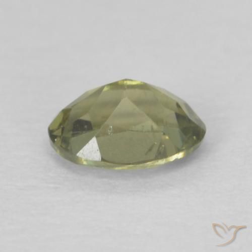 Rupin del grano Verde chiaro naturale da 0.25 ct, Ovale, VS