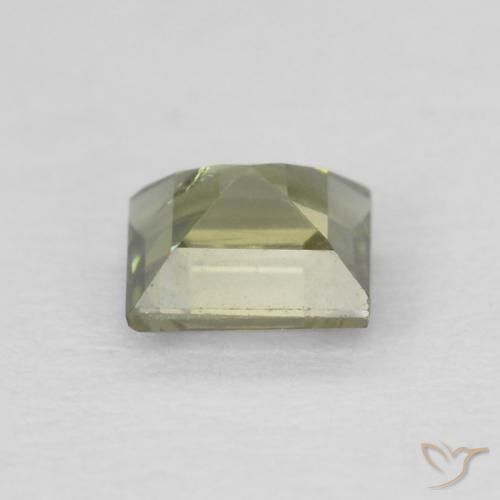 Rupin del grano Verde foresta chiaro naturale da 0.25 ct, Quadrato, VS