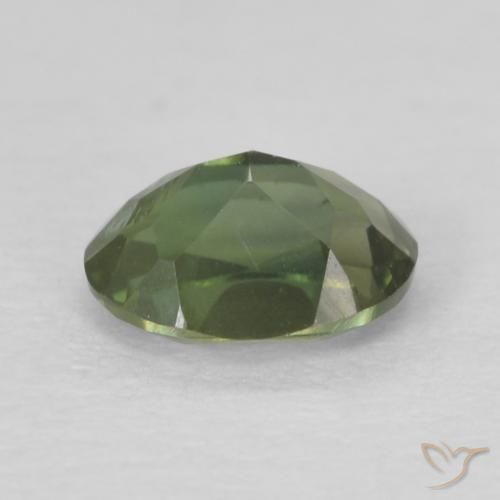 Rupin del grano Verde foresta naturale da 0.32 ct, Ovale, VS