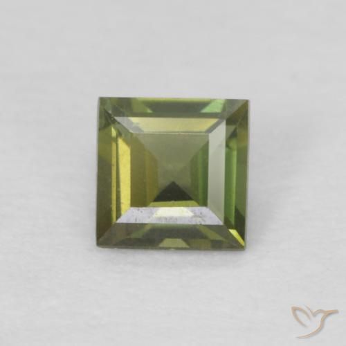 0.18ct Naturale Verde scuro Rupin del grano, Quadrato, VS