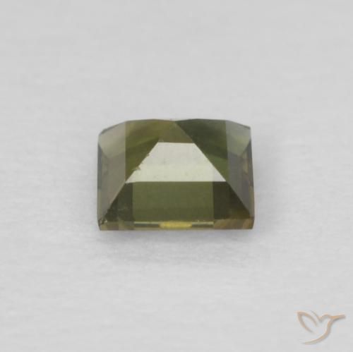 Rupin del grano Verde scuro naturale da 0.18 ct, Quadrato, VS