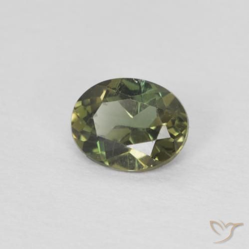 Cornerupina Verde marroncino naturale da 0.26 ct, Ovale, VVS-VS