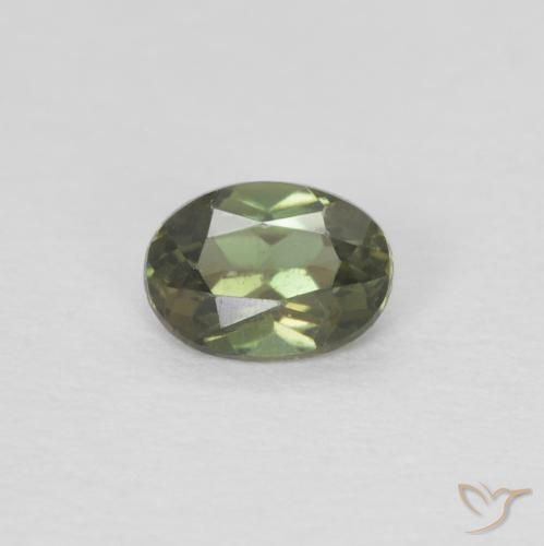 0.23ct Naturale Verde foresta Cornerupina, Ovale, VVS-VS