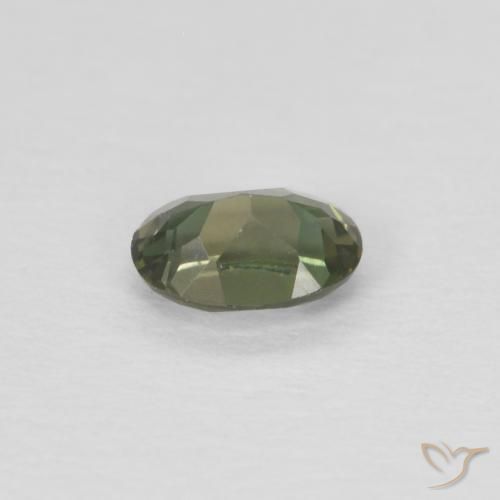 Rupin del grano Verde foresta naturale da 0.23 ct, Ovale, VVS-VS