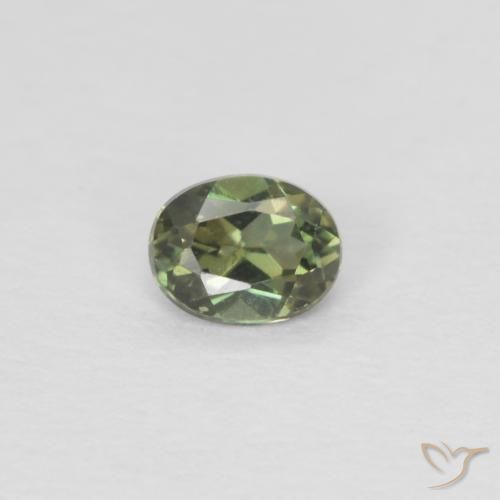 0.16ct Naturale Verde medio Cornerupina, Ovale, VVS-VS