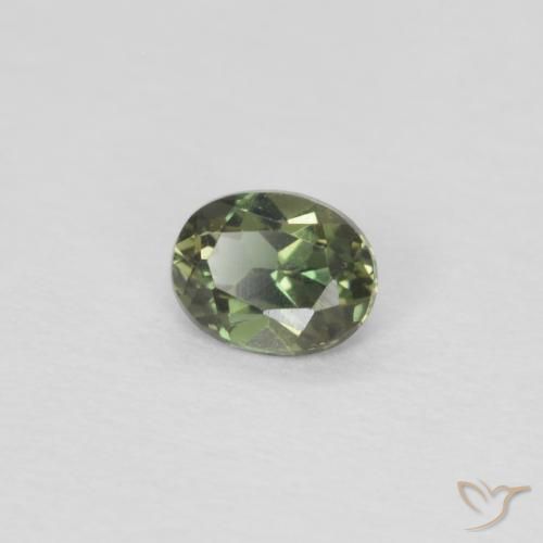 Rupin del grano Verde medio naturale da 0.16 ct, Ovale, VVS-VS