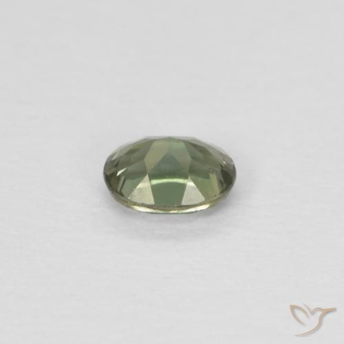 Rupin del grano Verde medio naturale da 0.16 ct, Ovale, VVS-VS