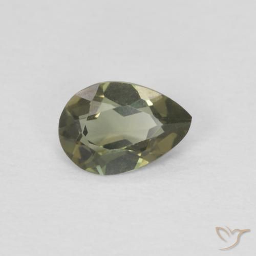 Rupin del grano Verde medio naturale da 0.23 ct, Forma a pera, VVS-VS