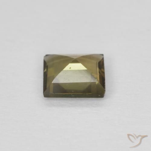 Rupin del grano Terra Verde naturale da 0.25 ct, Quadrato, VS